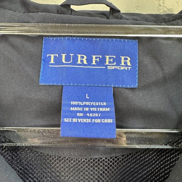 Turfer Sport Mens 1/4 Zip Short Sleeve Golf Pinehurst Pullover, Size Large, Navy - Picture 6 of 11